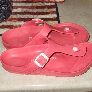 Birkenstock Coral Sandals with Buckle